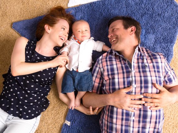Amy Davidson with baby Lennox and Kacy Lockwood
