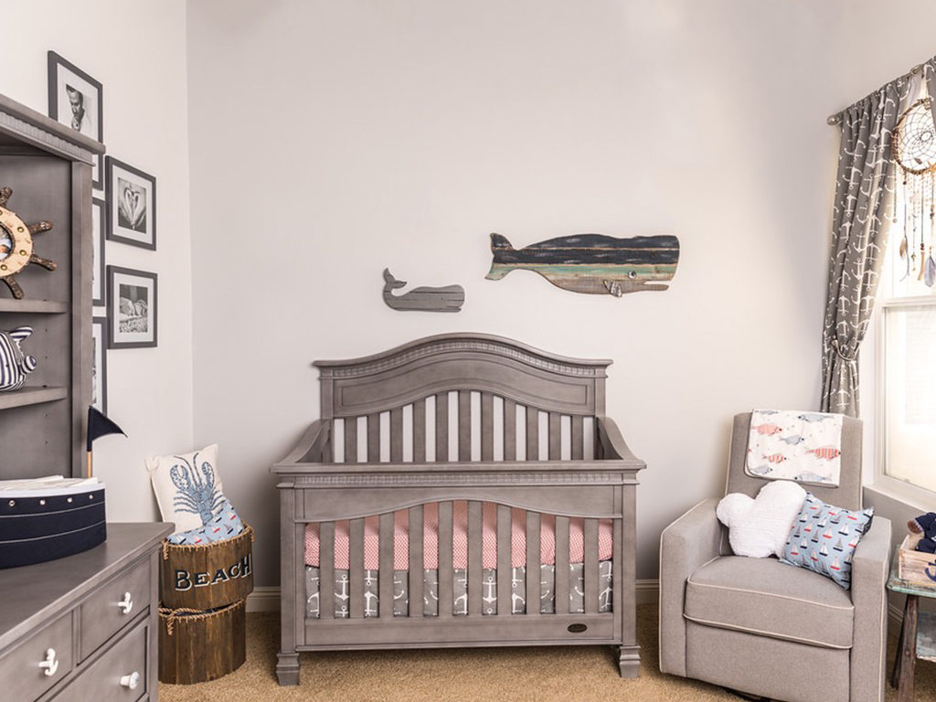 Of belugas and whales - Actress Amy Davidson’s underwater themed nursery with the Evolur Cheyenne 5-in-1 Convertible Crib
