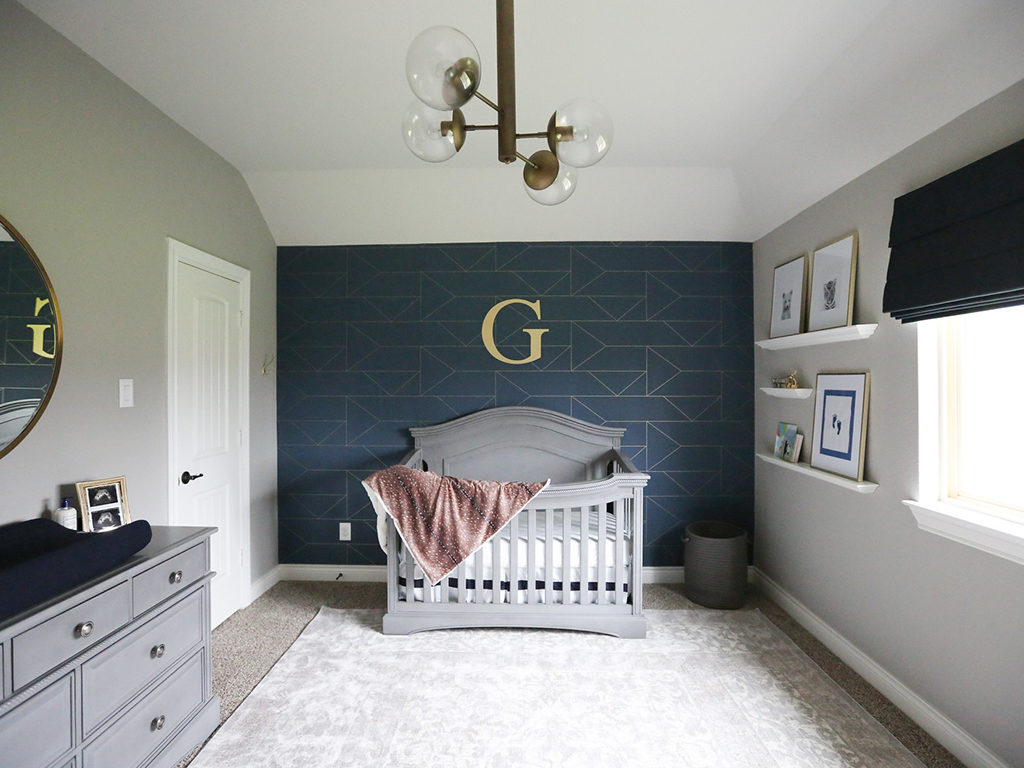 Adding a little gold goes a long way! Featured here is the Evolur Windsor Nursery Collection