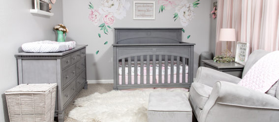 Kaylee's Gray and Pink Evolur Santa Fe Nursery