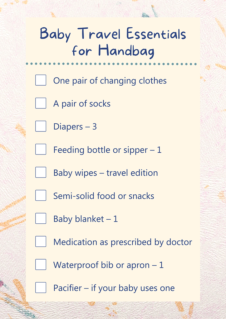 Printable checklist with all times listed above