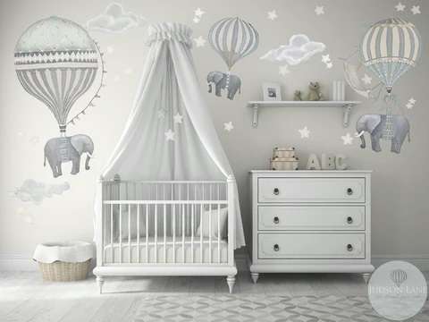 Flying Elephant Decals Room Decor
