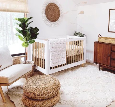 Boho-Style Jungle-Themed Nursery