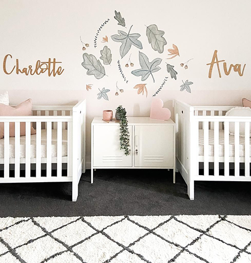 Cribs through a small changing table